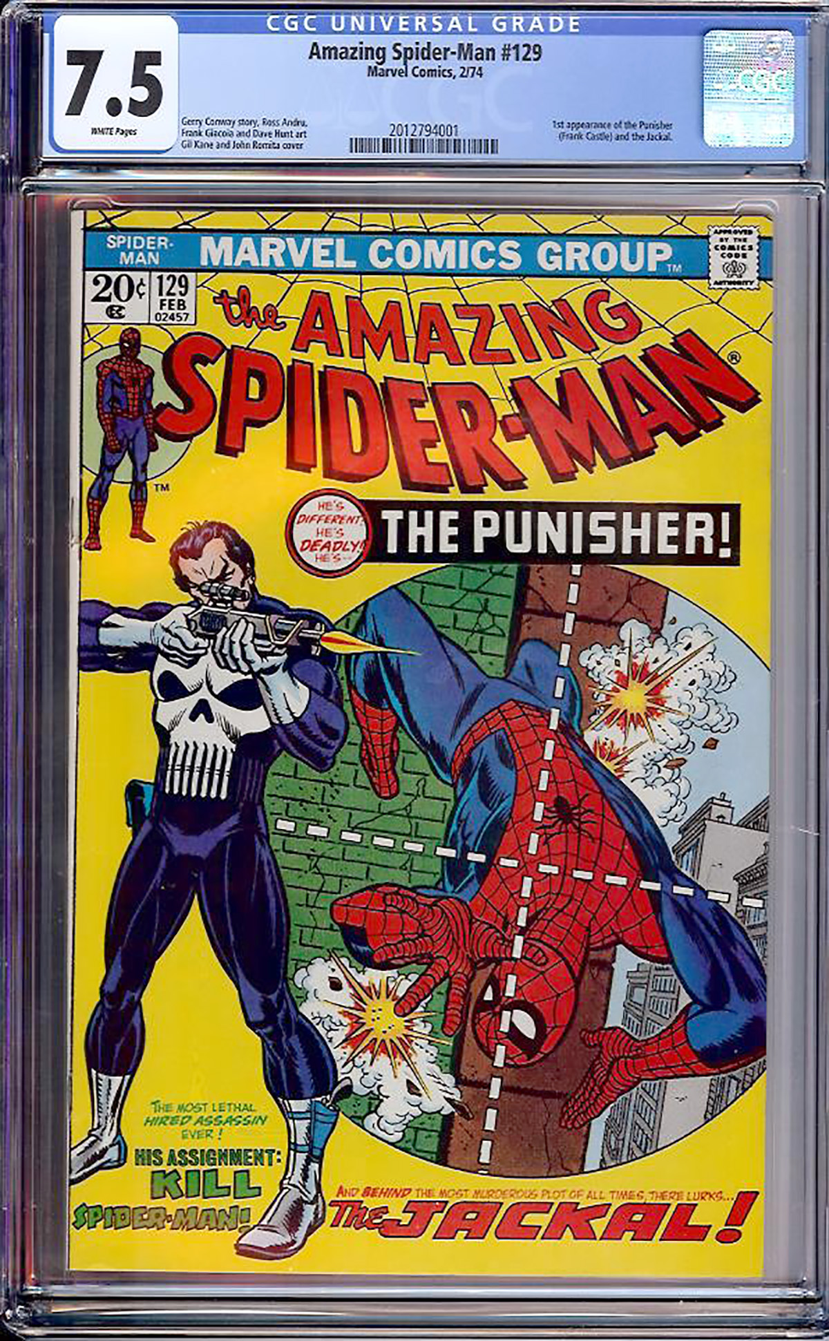 Amazing Spider-Man #129 CGC 7.5 w