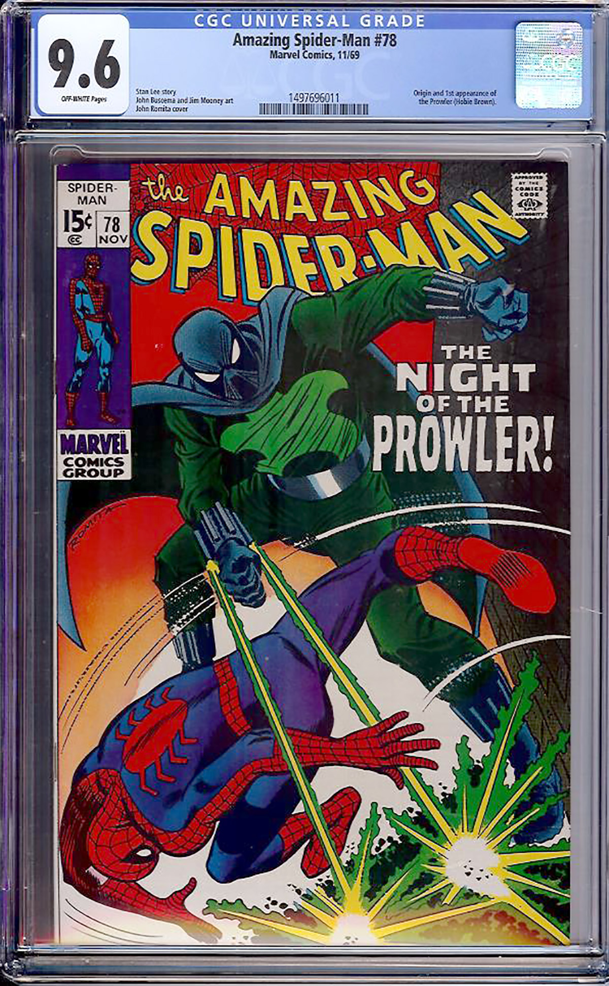 Amazing Spider-Man #78 CGC 9.6 ow