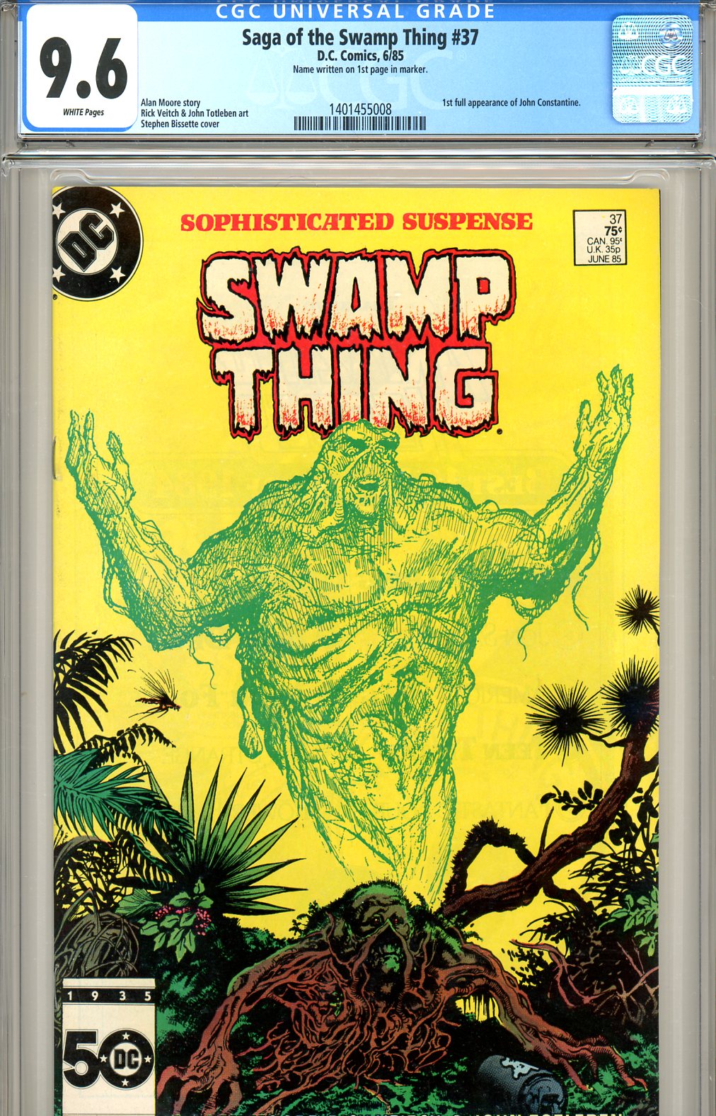 Saga of the Swamp Thing #37 CGC 9.6 w