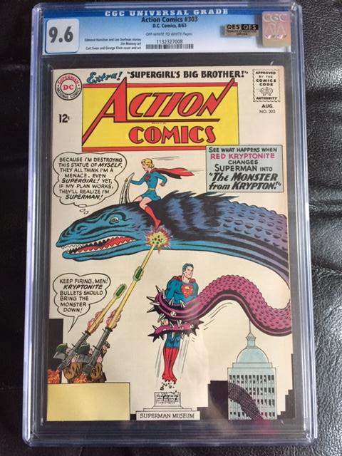 Action Comics #303 CGC 9.6 ow/w