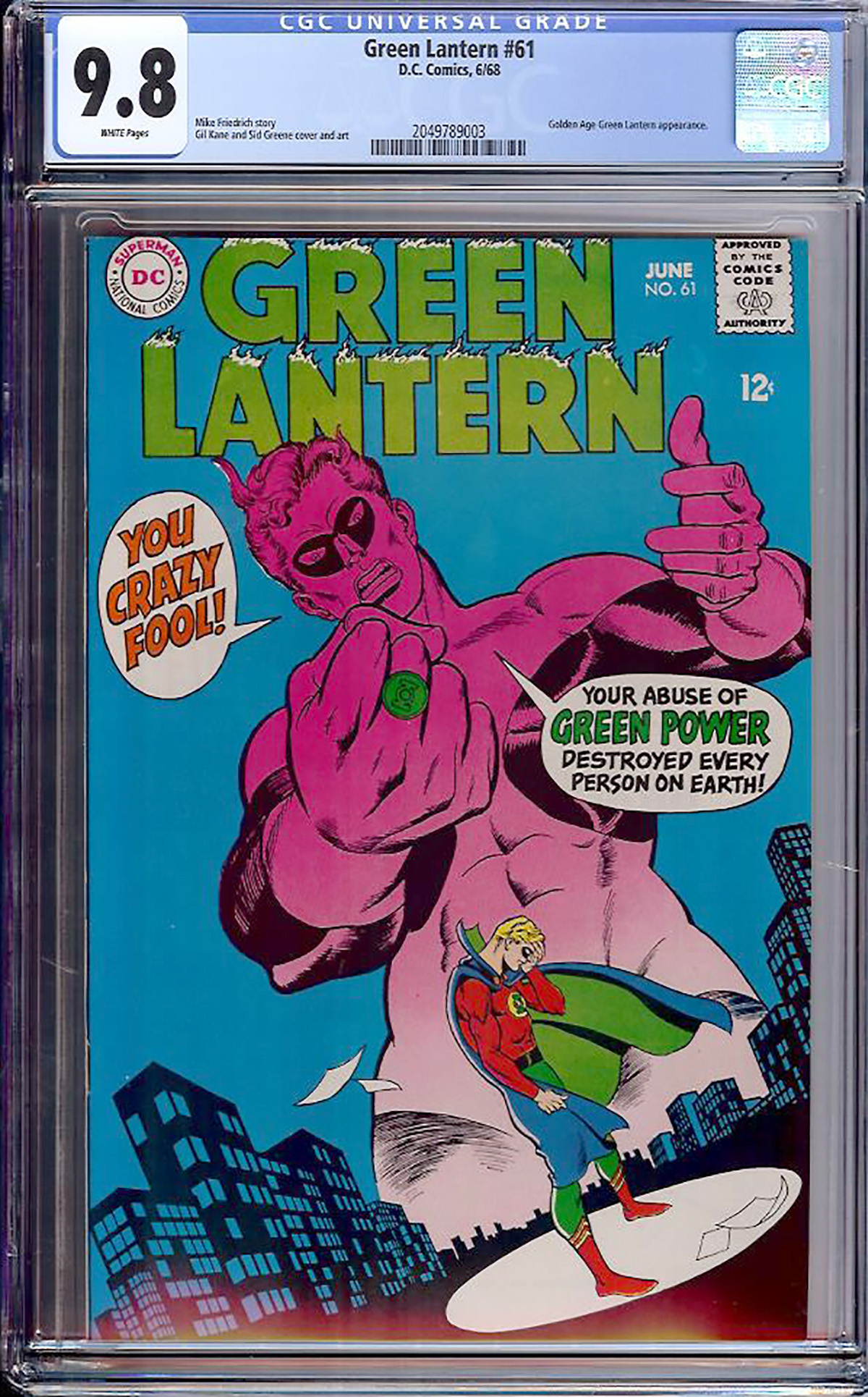 Green Lantern #61 CGC 9.8 w