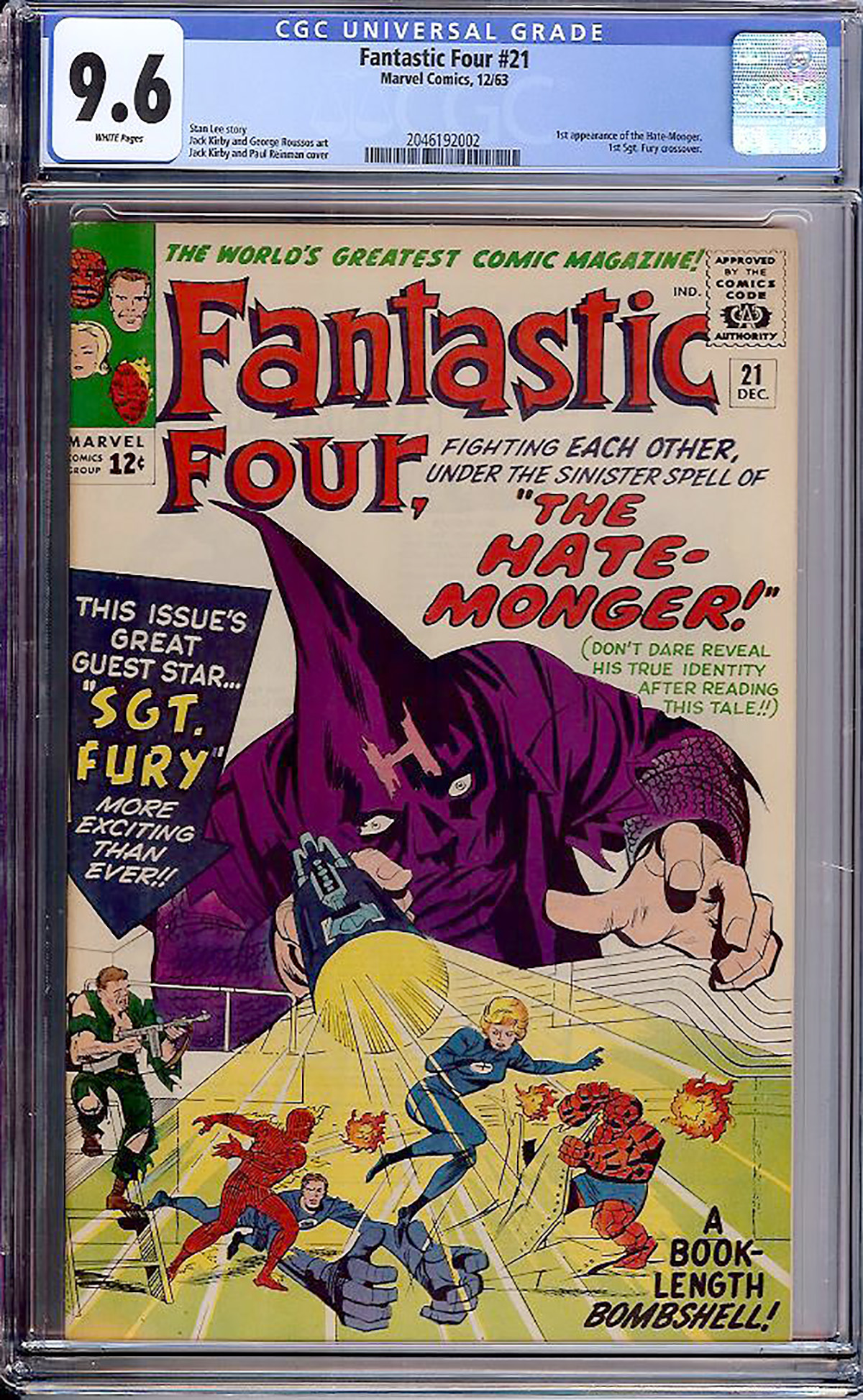 Fantastic Four #21 CGC 9.6 w