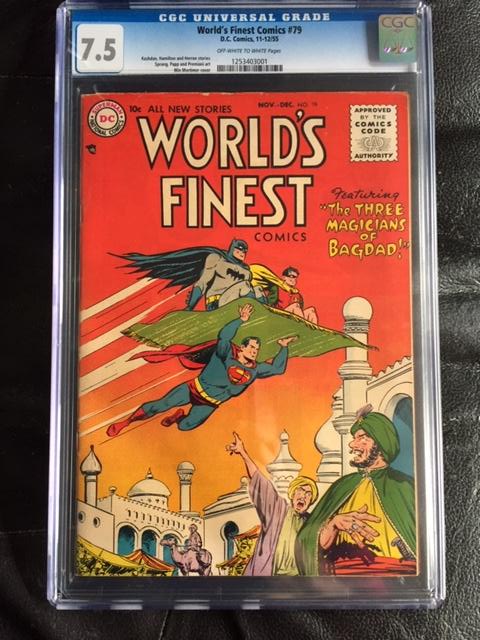 World's Finest Comics #79 CGC 7.5 ow/w