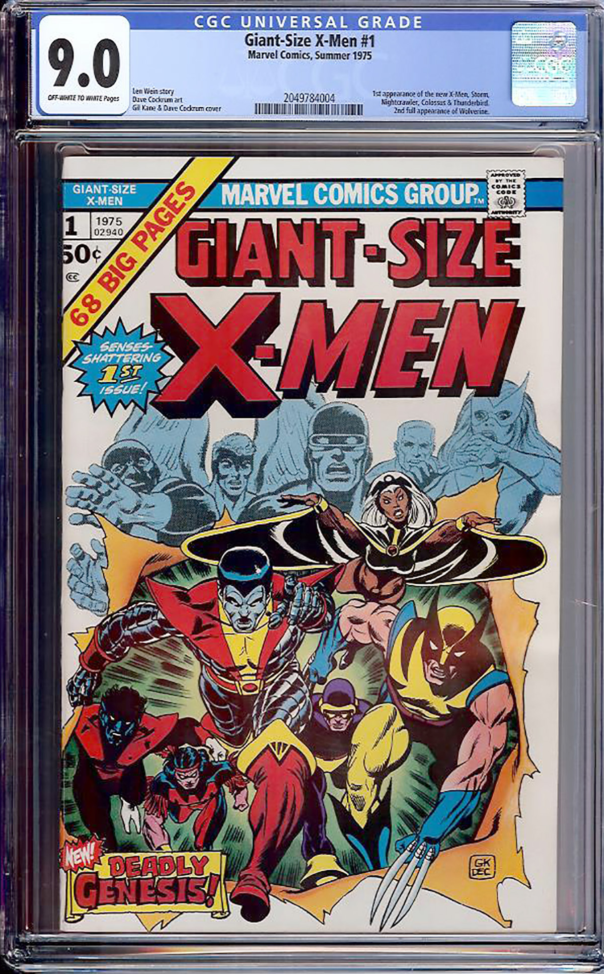 Giant-Size X-Men #1 CGC 9.0 ow/w