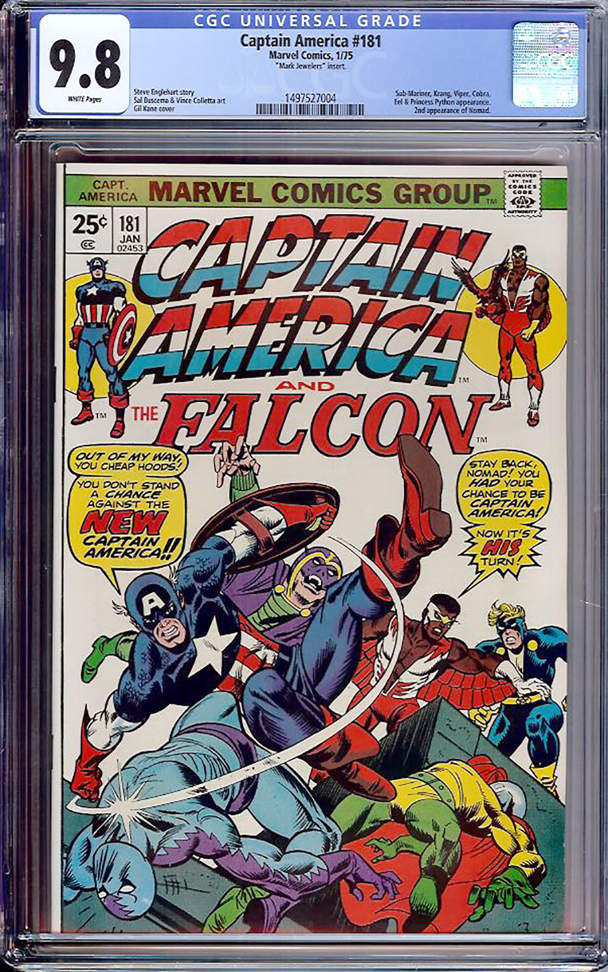 Captain America #181 CGC 9.8 w