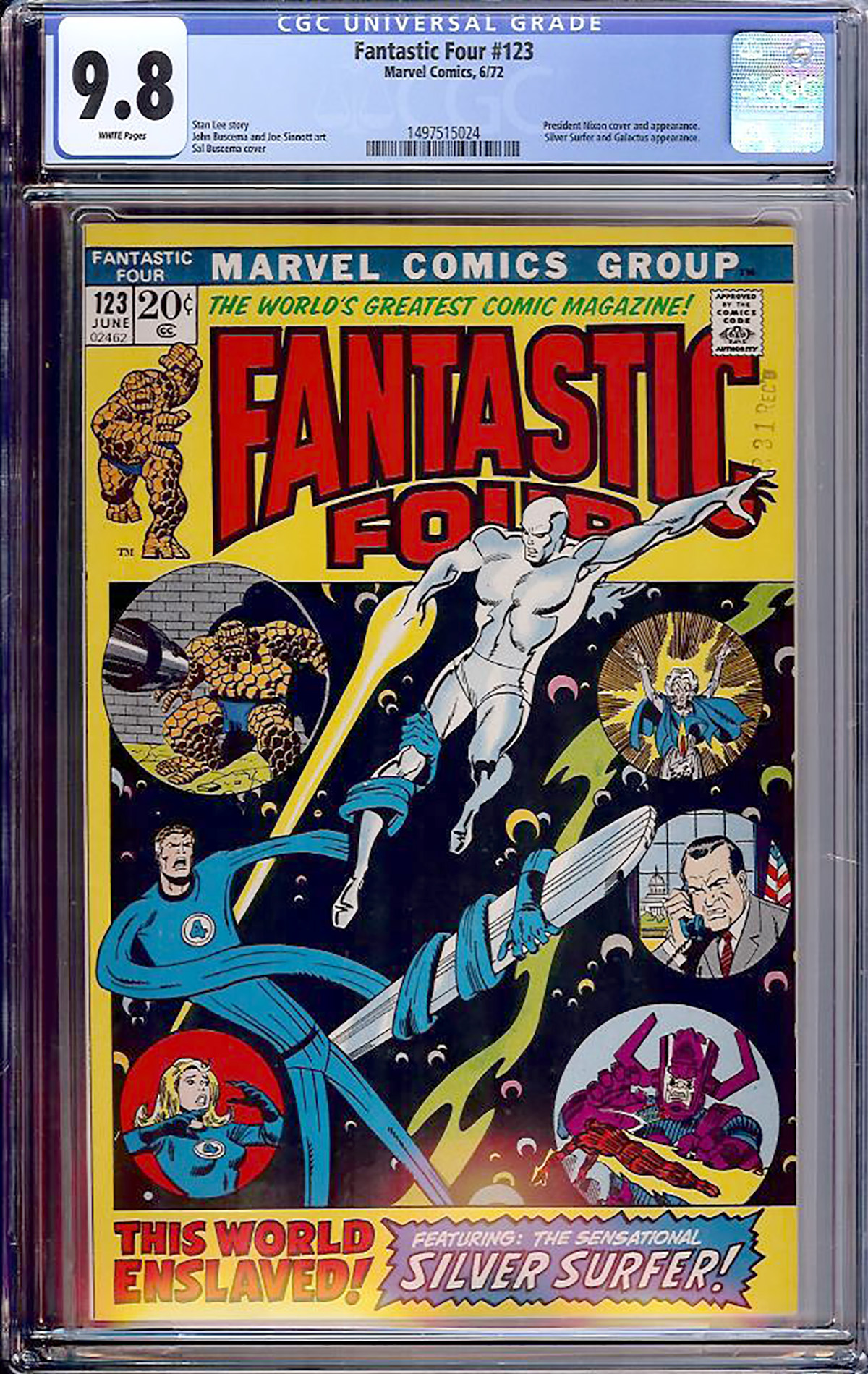 Fantastic Four #123 CGC 9.8 w