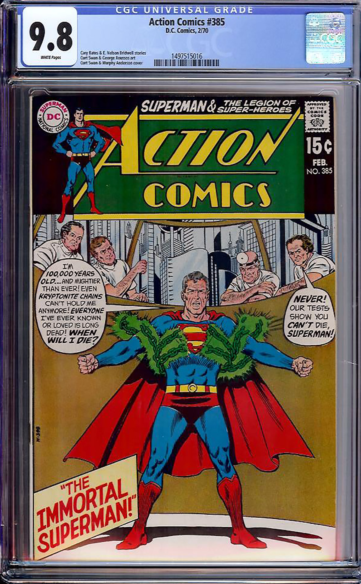 Action Comics #385 CGC 9.8 w