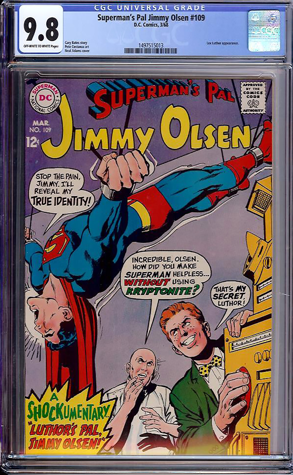 Superman's Pal Jimmy Olsen #109 CGC 9.8 ow/w