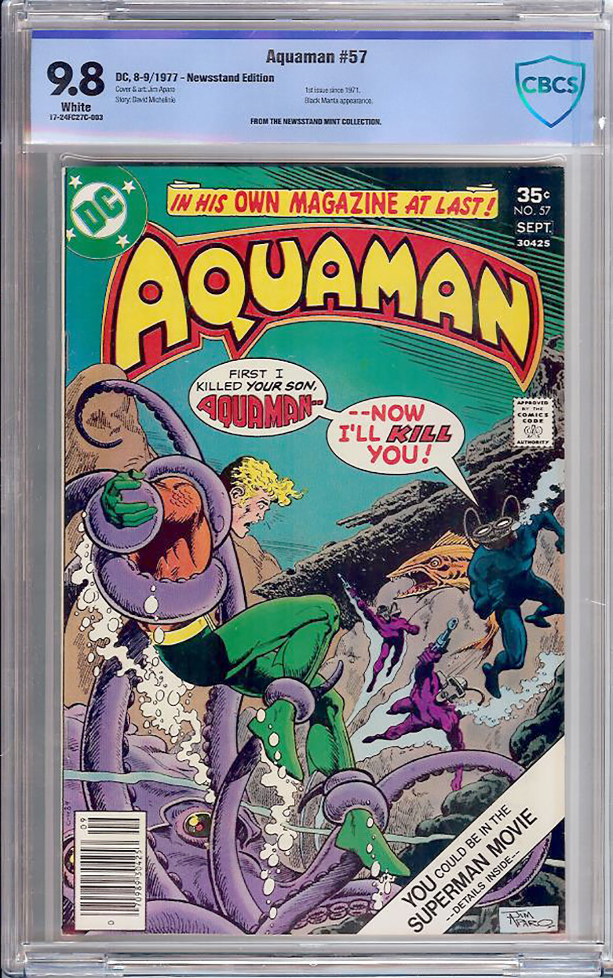 Aquaman #57 CBCS 9.8 w Newsstand Mint Collection