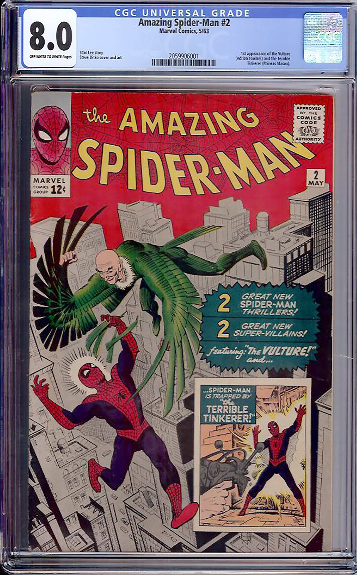 Amazing Spider-Man #2 CGC 8.0 ow/w