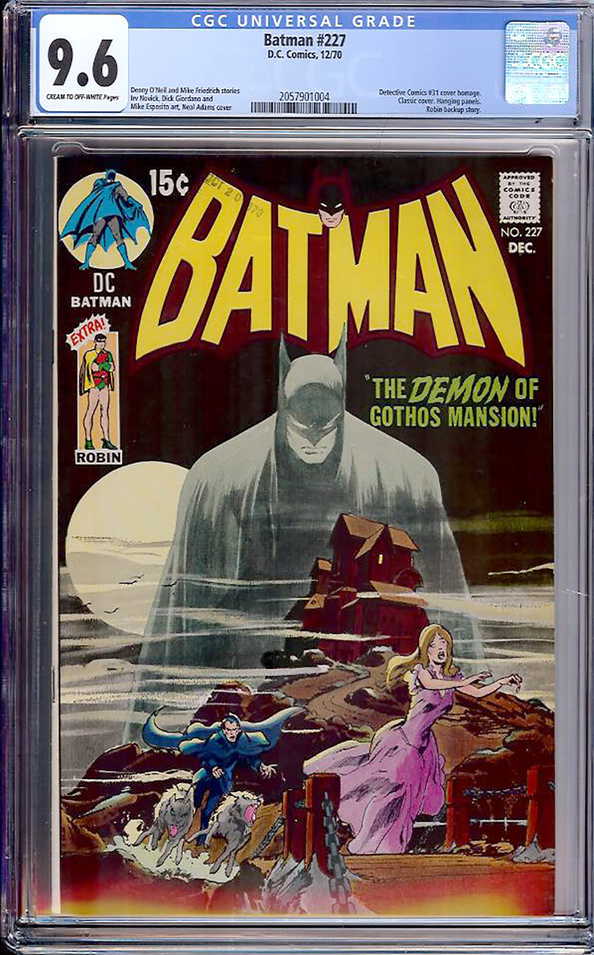 Batman #227 CGC 9.6 cr/ow