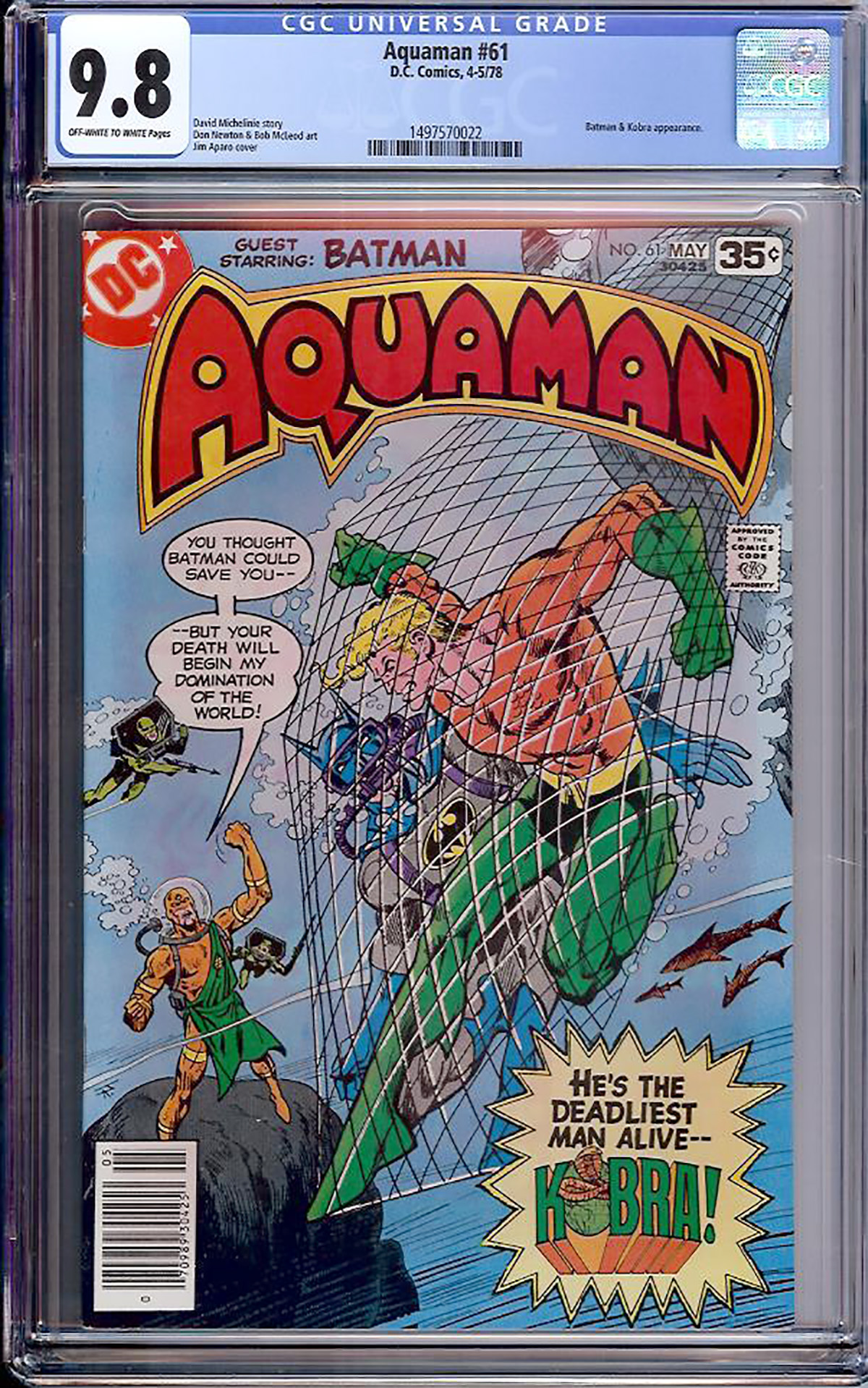 Aquaman #61 CGC 9.8 ow/w