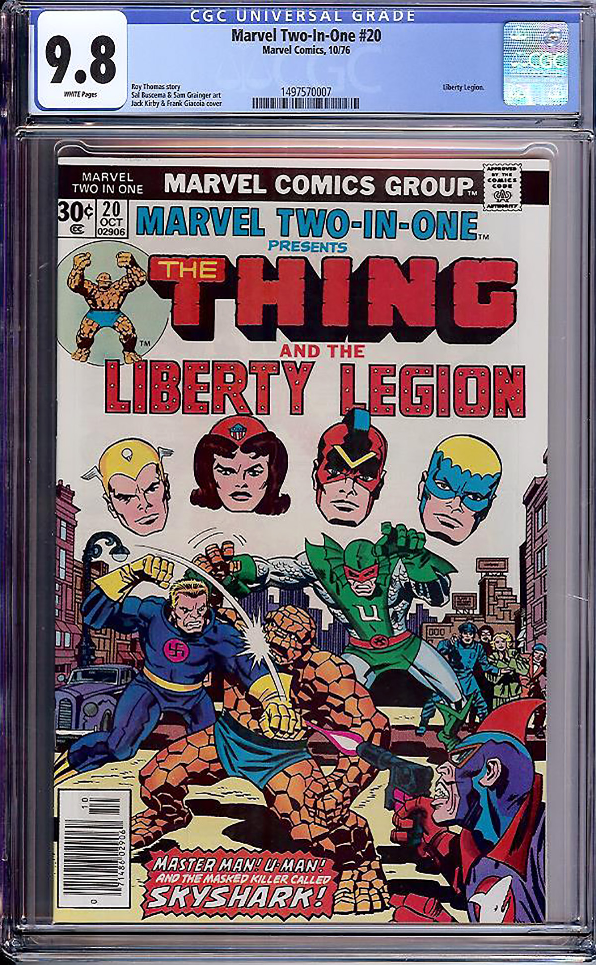 Marvel Two-In-One #20 CGC 9.8 w