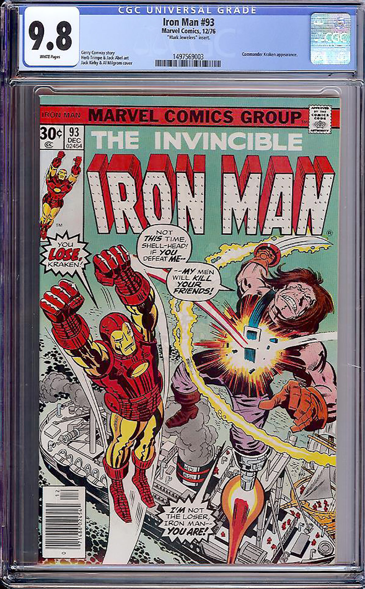 Iron Man #93 CGC 9.8 w