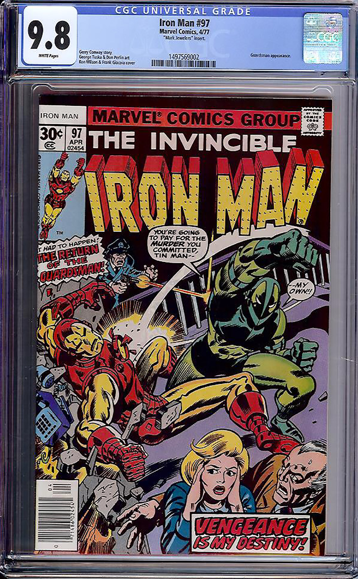 Iron Man #97 CGC 9.8 w