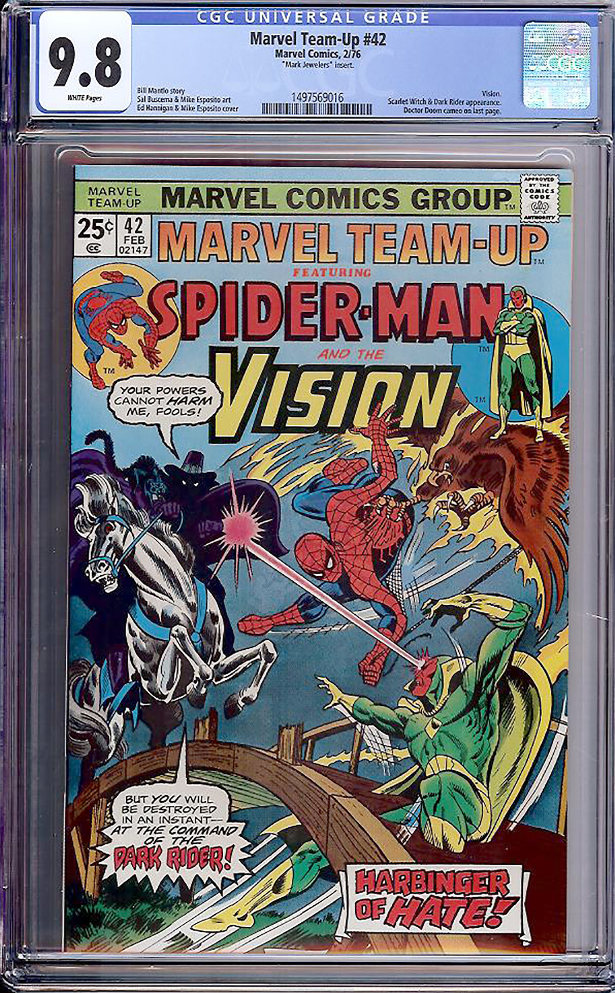 Marvel Team-Up #42 CGC 9.8 w