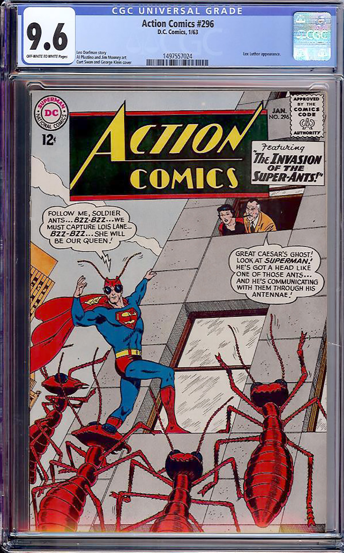 Action Comics #296 CGC 9.6 ow/w