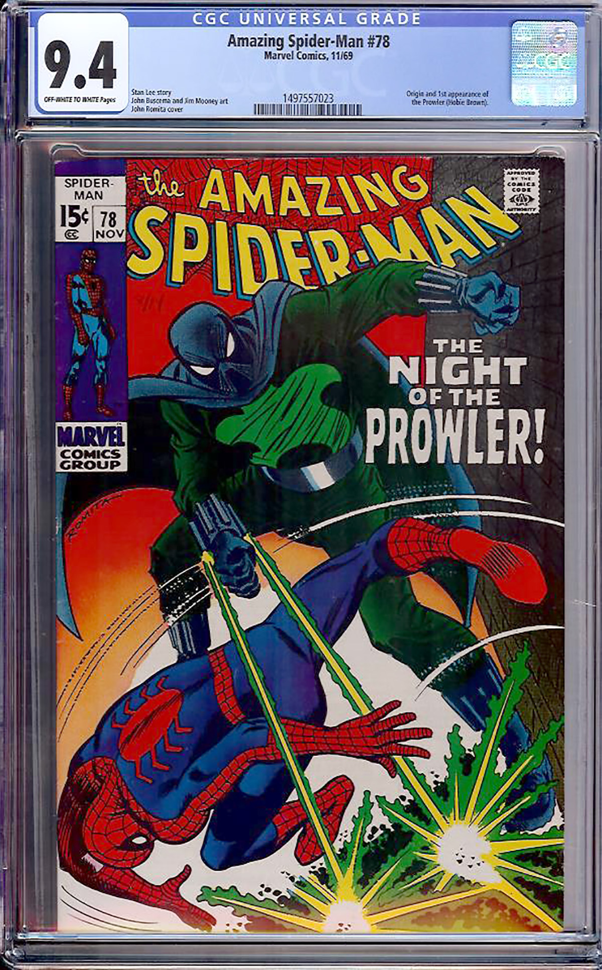 Amazing Spider-Man #78 CGC 9.4 ow/w
