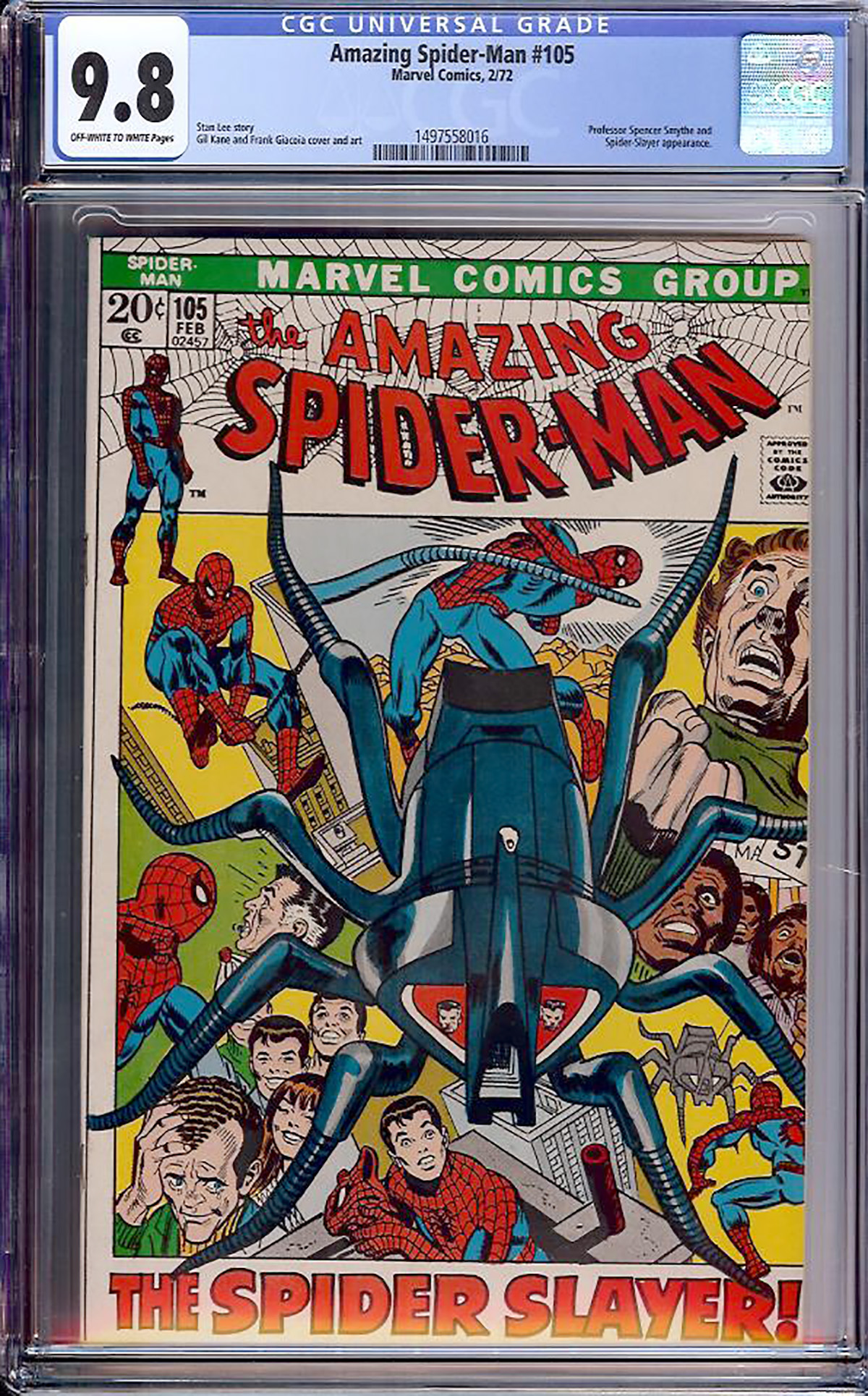 Amazing Spider-Man #105 CGC 9.8 ow/w