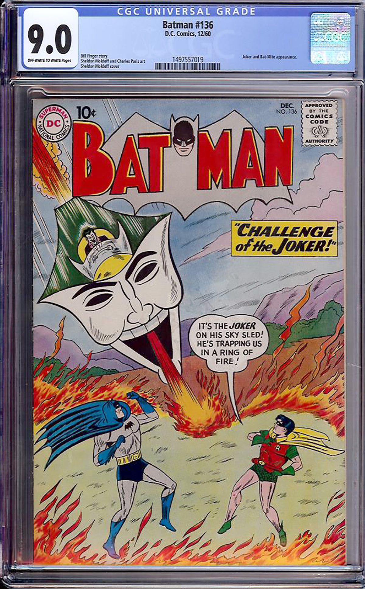 Batman #136 CGC 9.0 ow/w