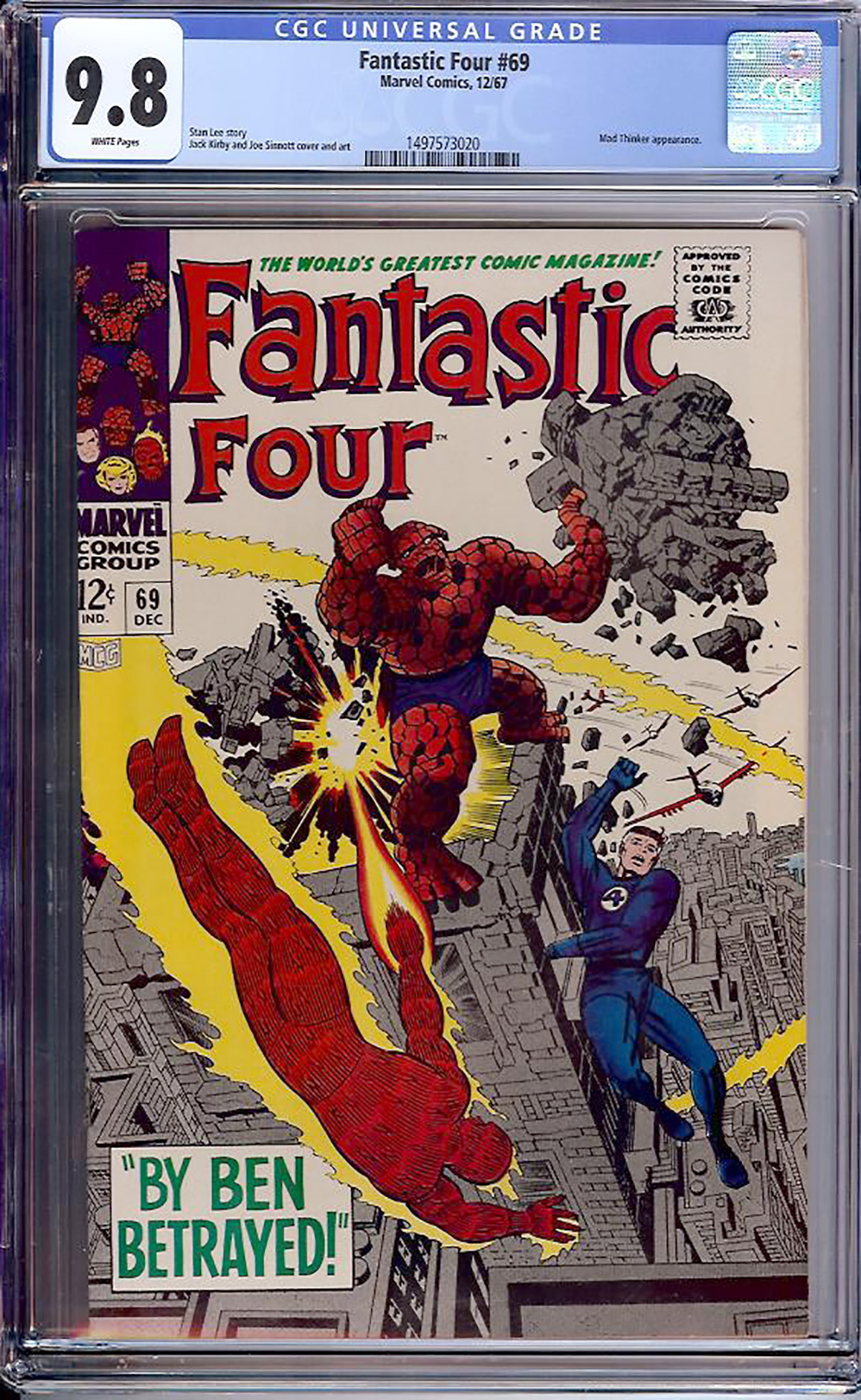 Fantastic Four #69 CGC 9.8 w