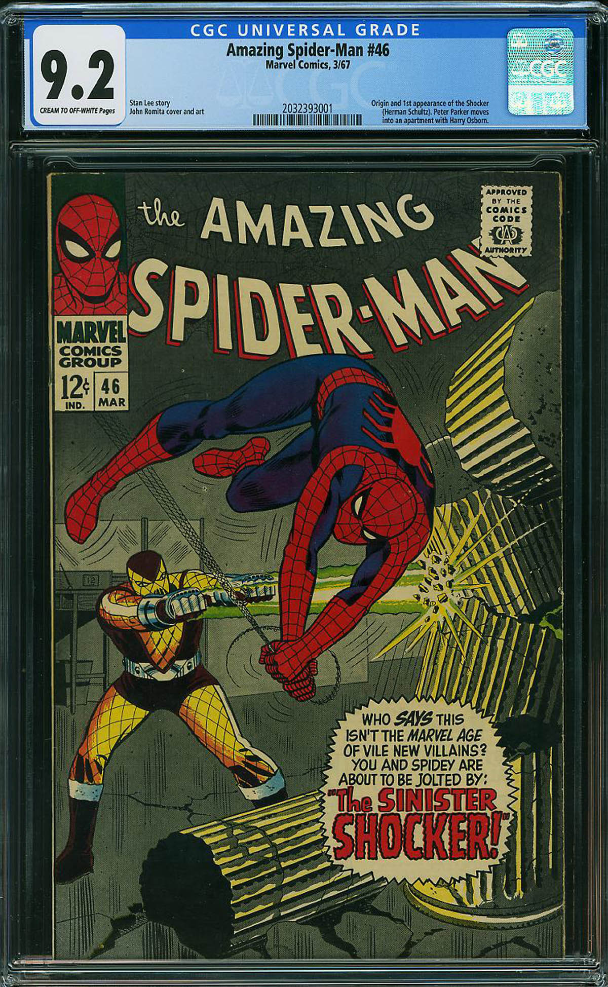 Amazing Spider-Man #46 CGC 9.2 cr/ow