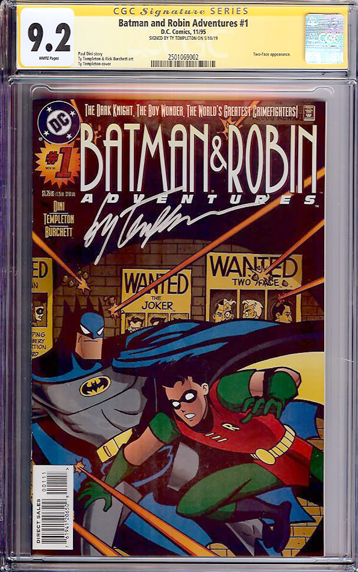 Batman and Robin Adventures #1 CGC 9.2 w CGC Signature SERIES