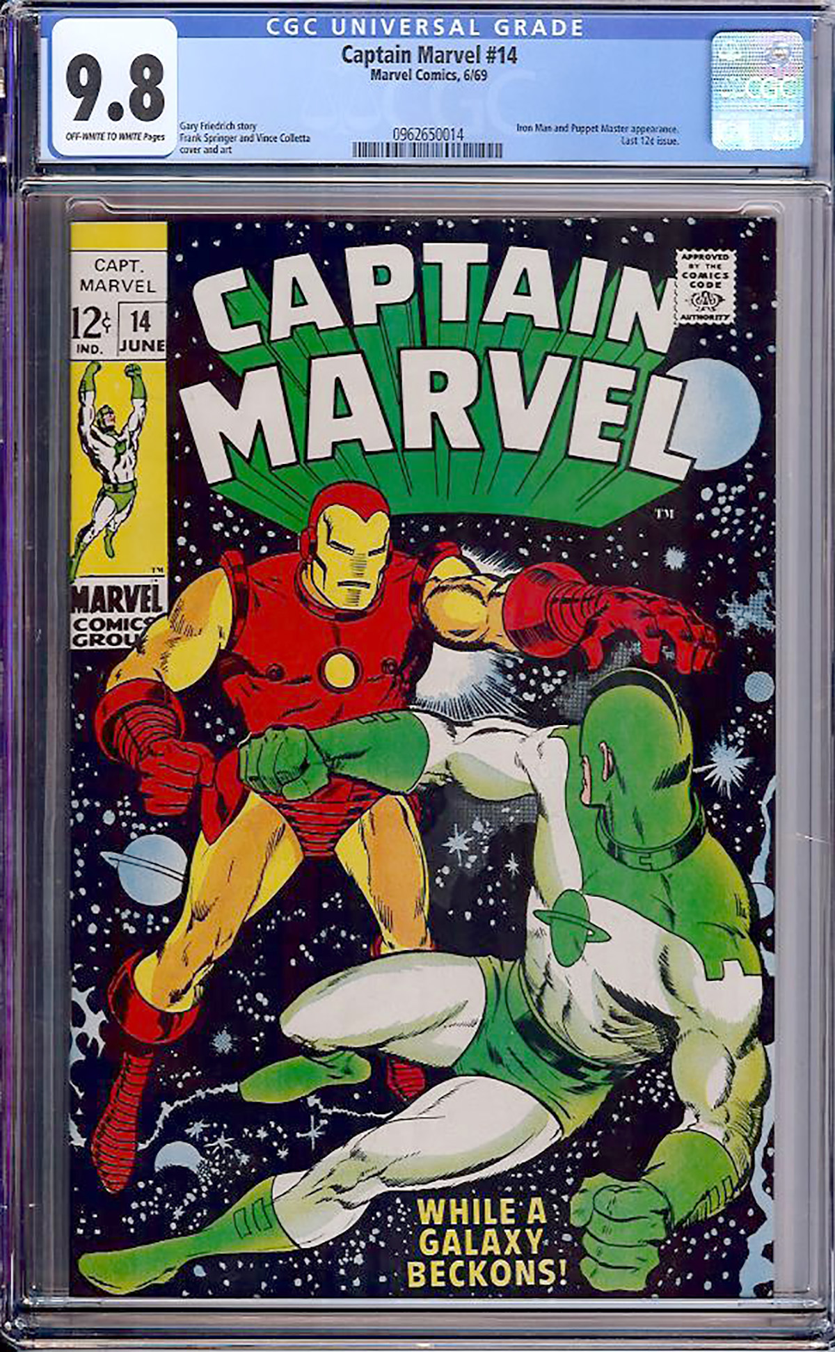 Captain Marvel #14 CGC 9.8 ow/w