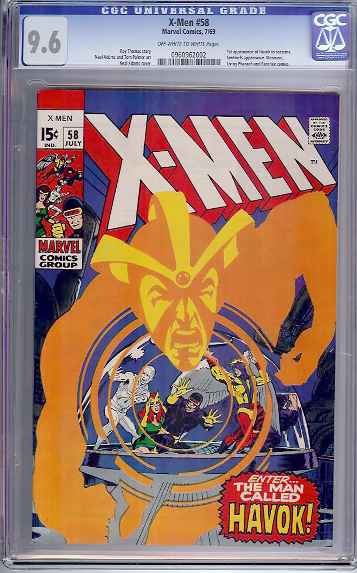 X-Men #58 CGC 9.6 ow/w