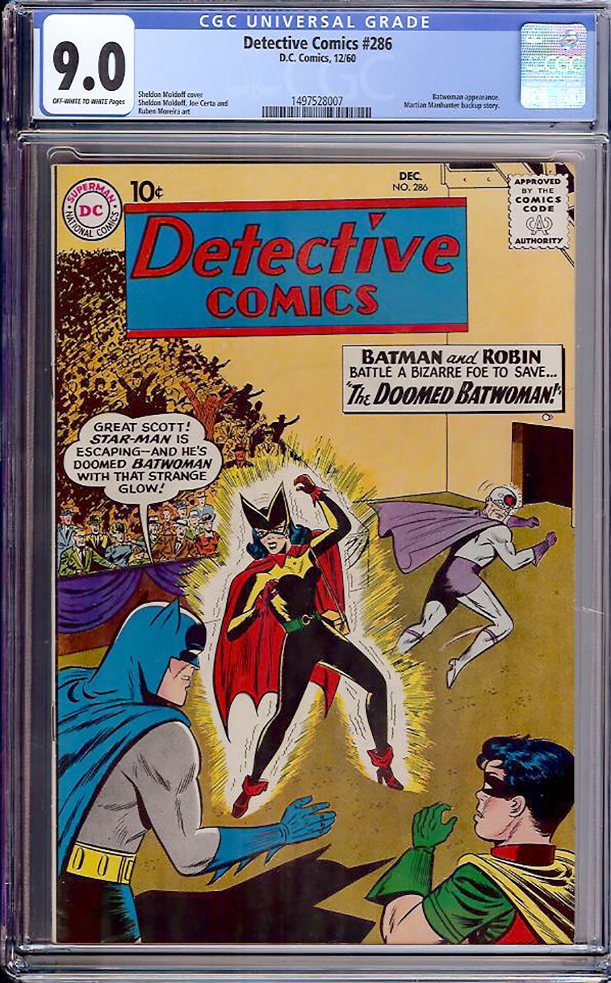 Detective Comics #286 CGC 9.0 ow/w