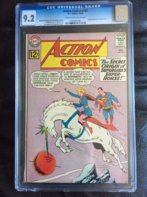 Action Comics #293 CGC 9.2 cr/ow