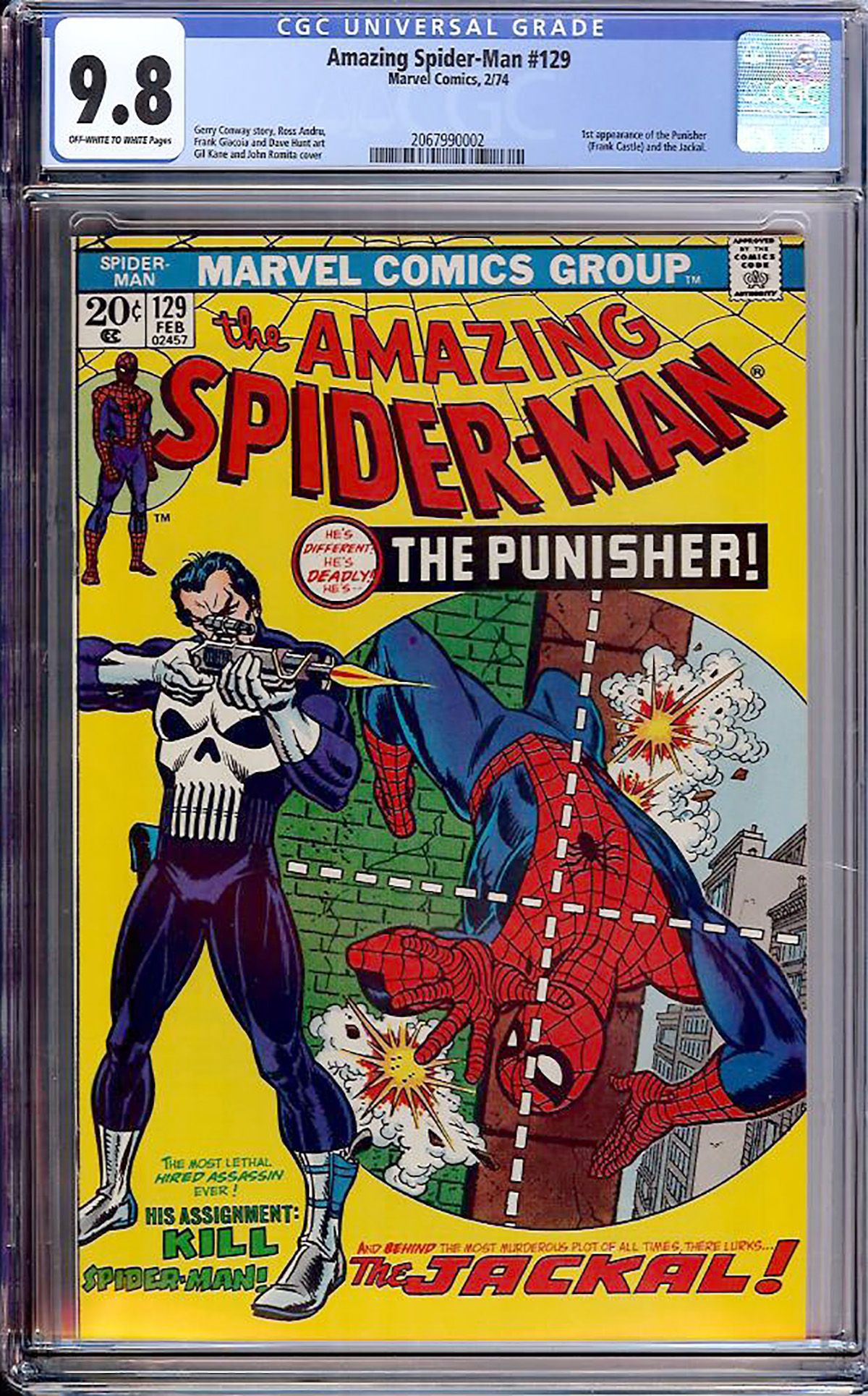 Amazing Spider-Man #129 CGC 9.8 ow/w