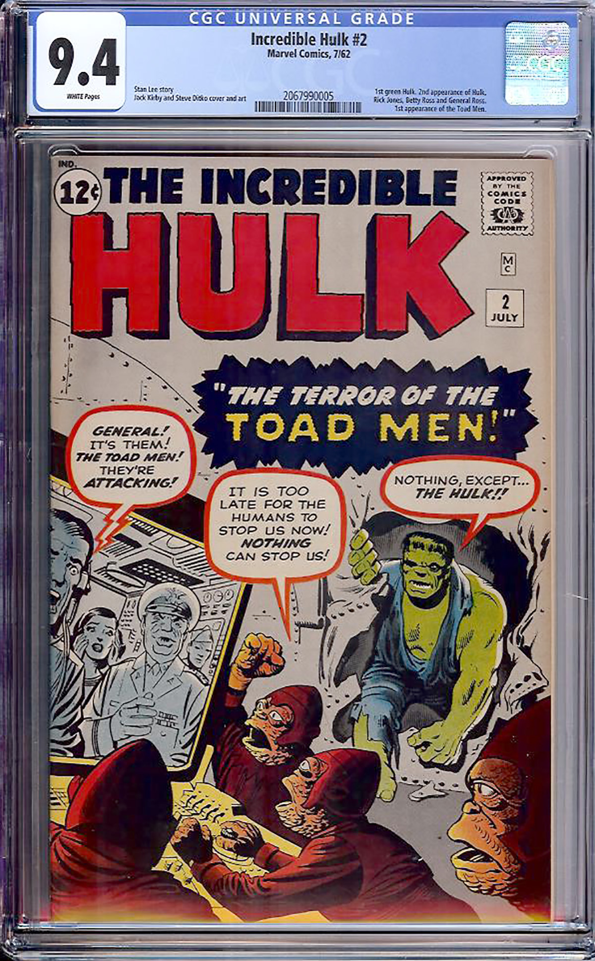 Incredible Hulk #2 CGC 9.4 w