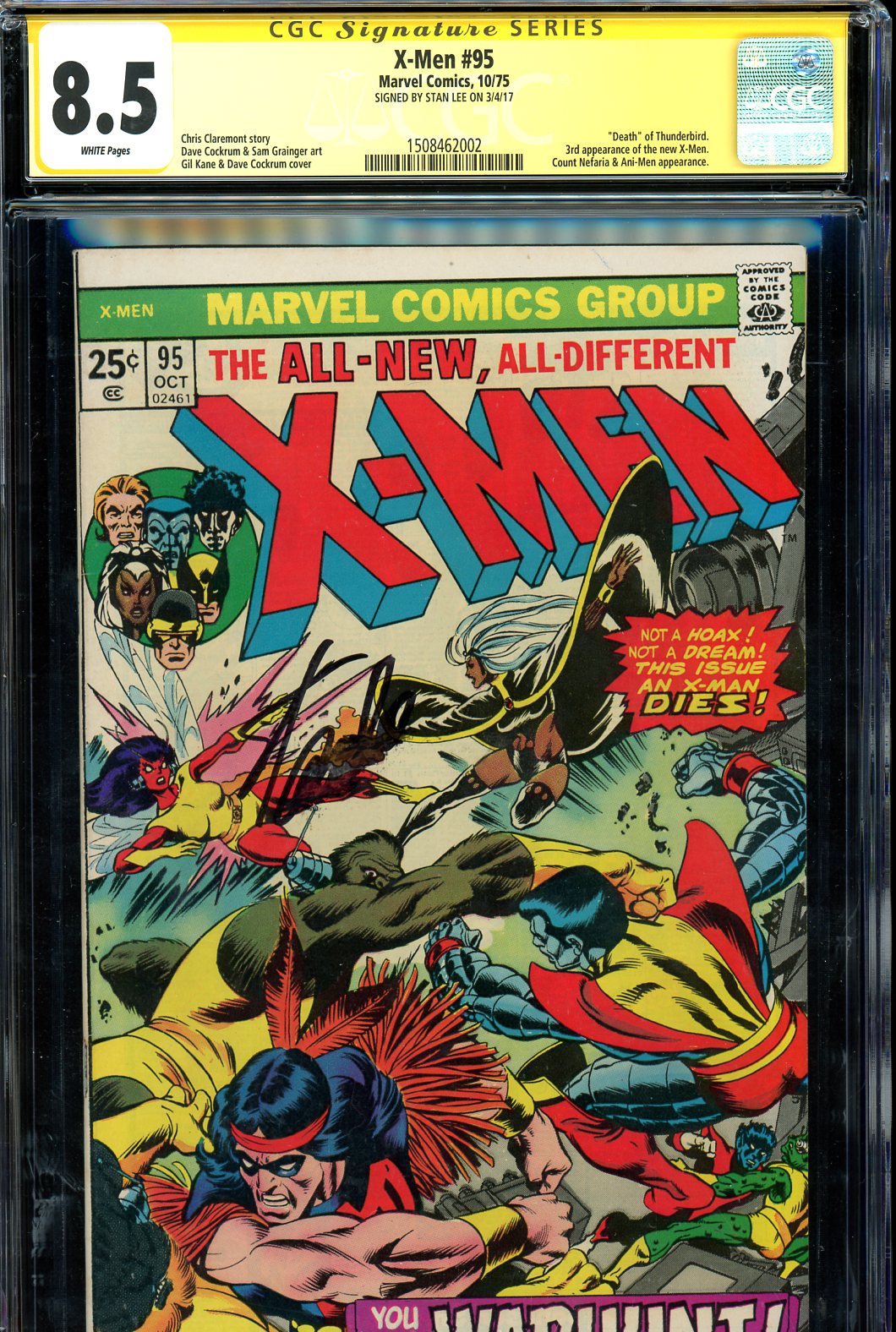 X-Men #95 CGC 8.5 w