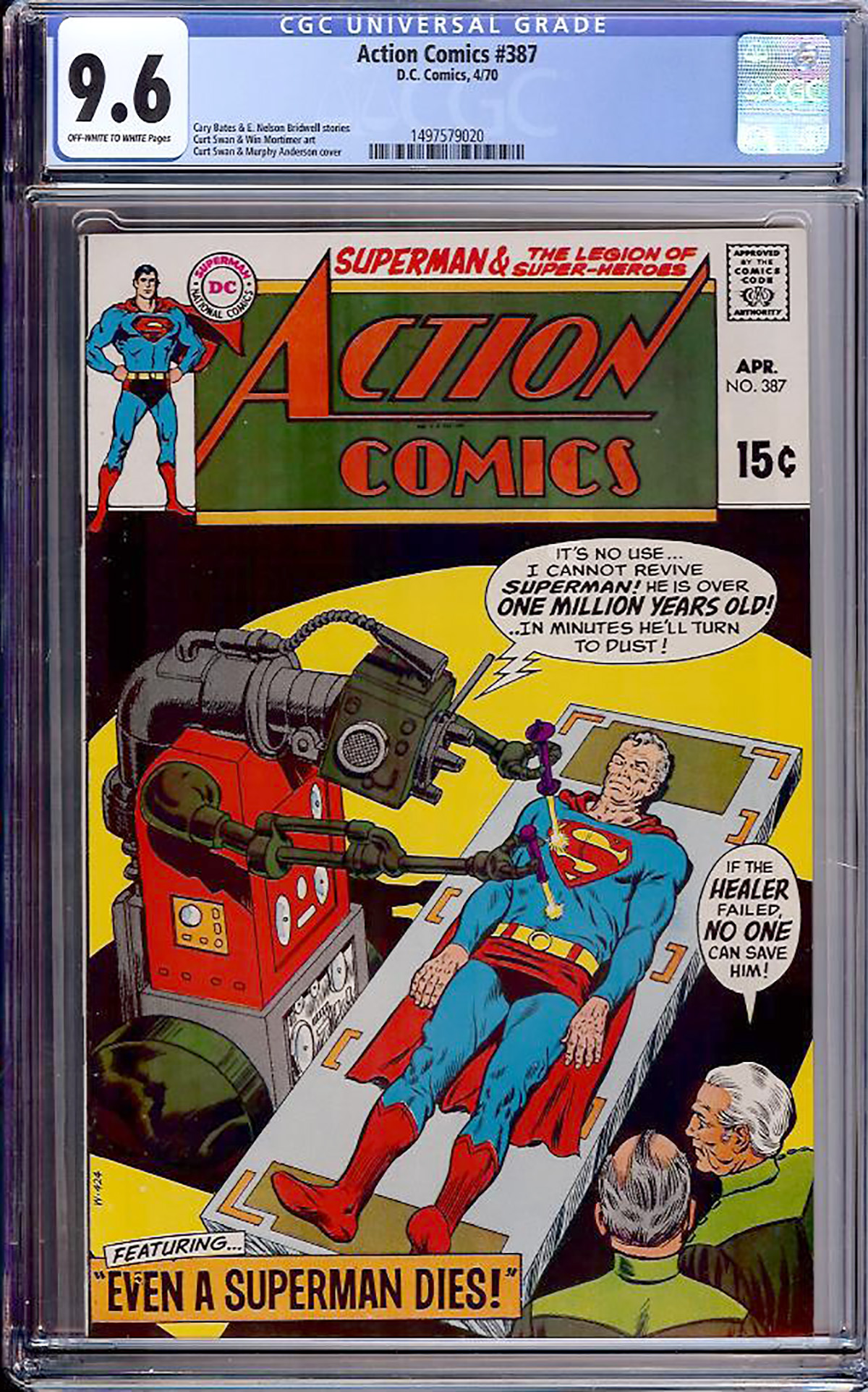 Action Comics #387 CGC 9.6 ow/w