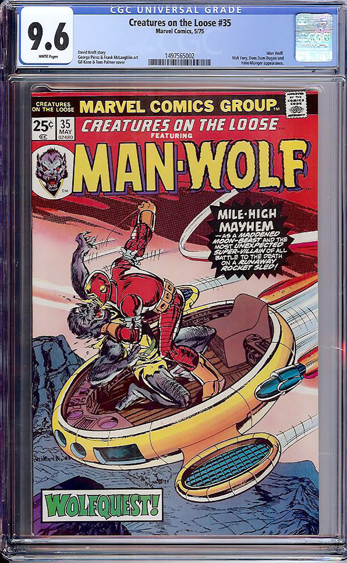 Creatures On The Loose #35 CGC 9.6 w
