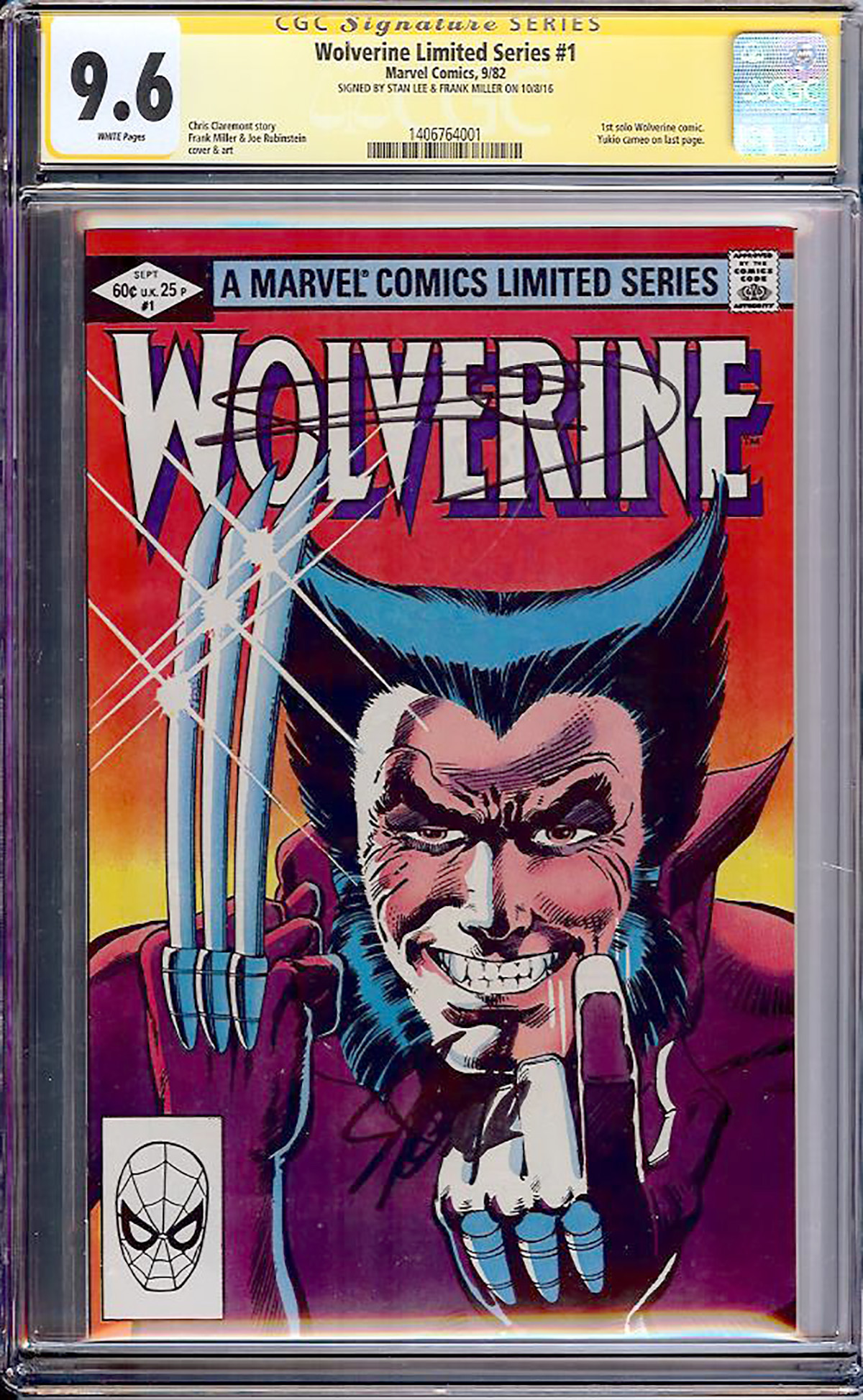 Wolverine Limited Series #1 CGC 9.6 w