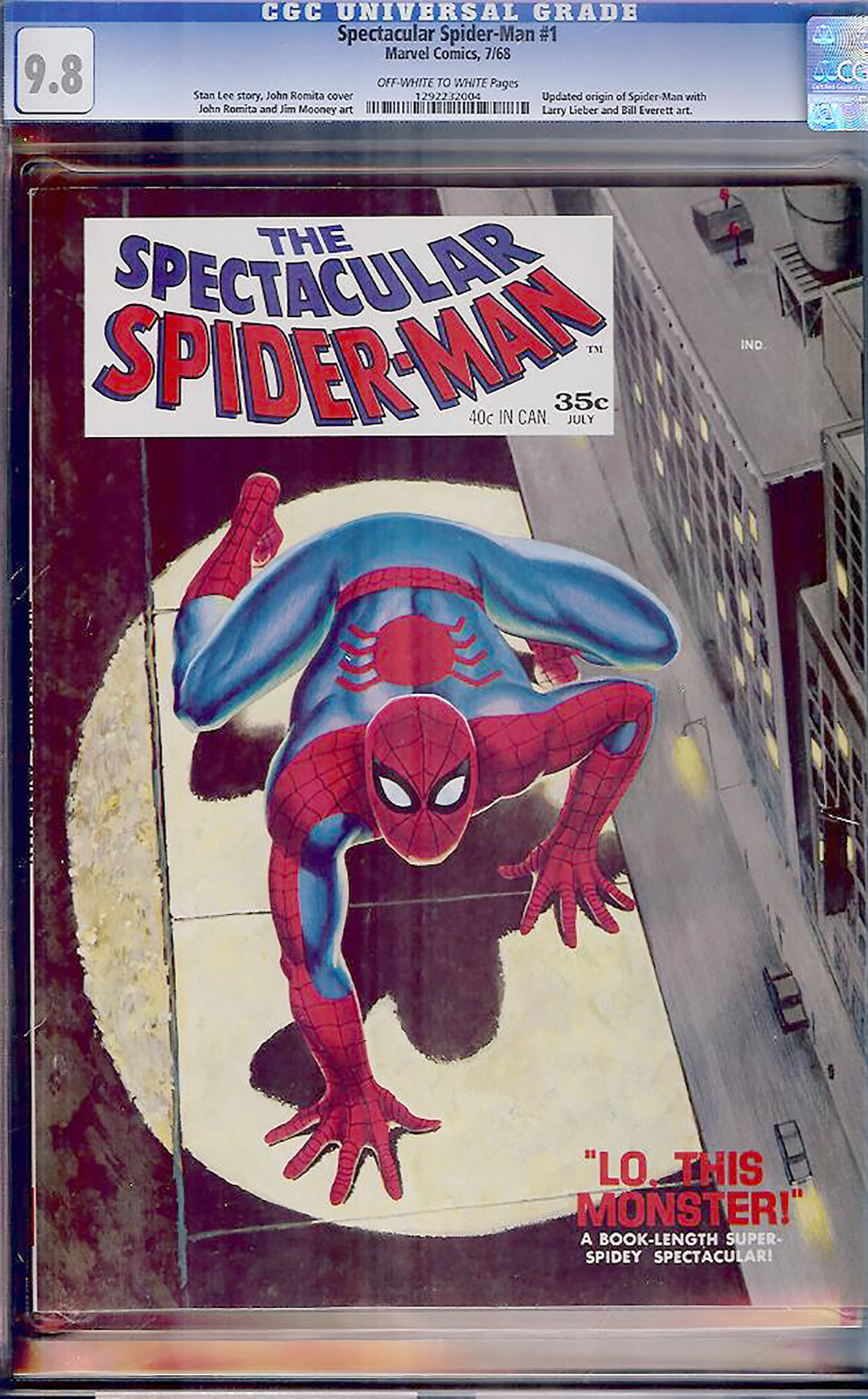 Spectacular Spider-Man #1 CGC 9.8 ow/w