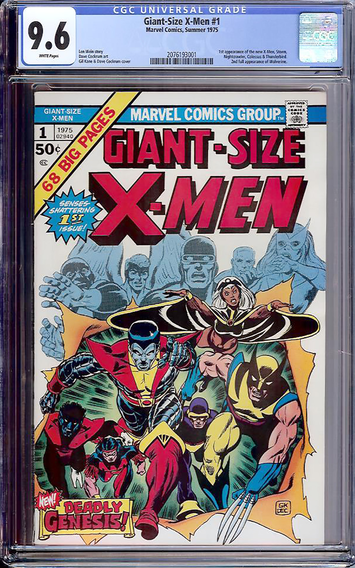 Giant-Size X-Men #1 CGC 9.6 w