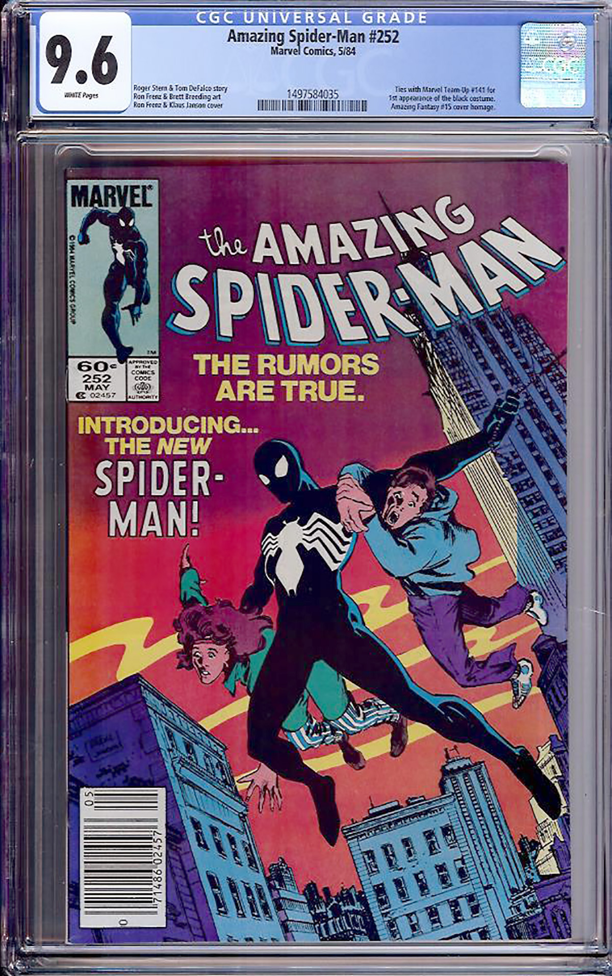 Amazing Spider-Man #252 CGC 9.6 w