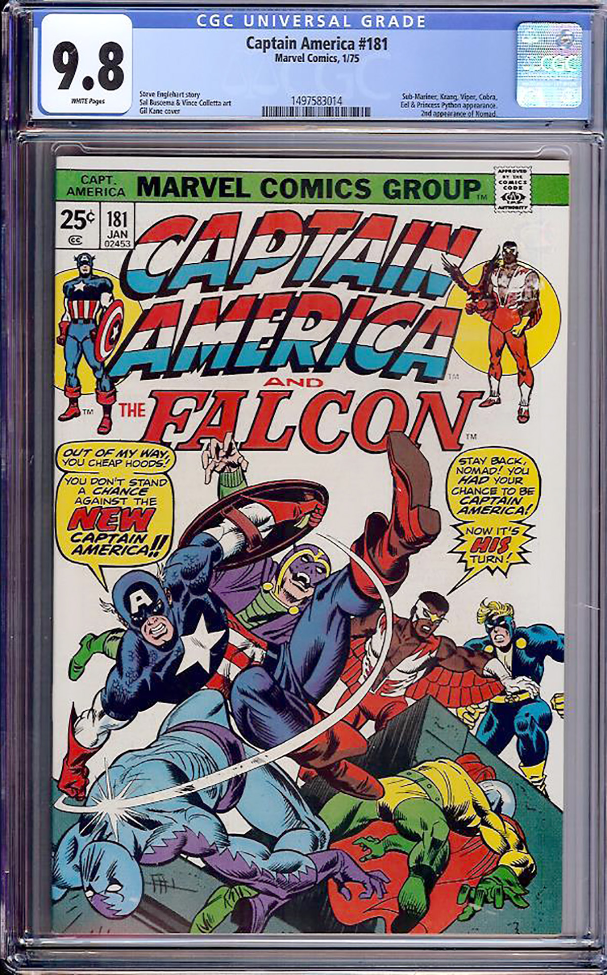 Captain America #181 CGC 9.8 w