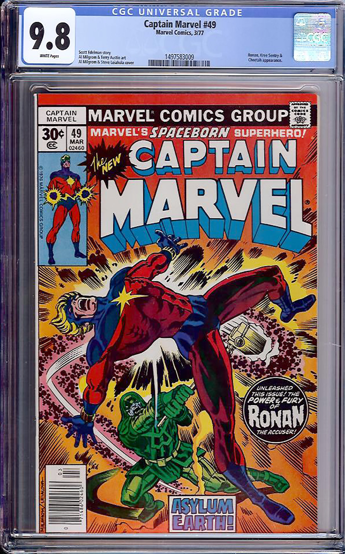 Captain Marvel #49 CGC 9.8 w