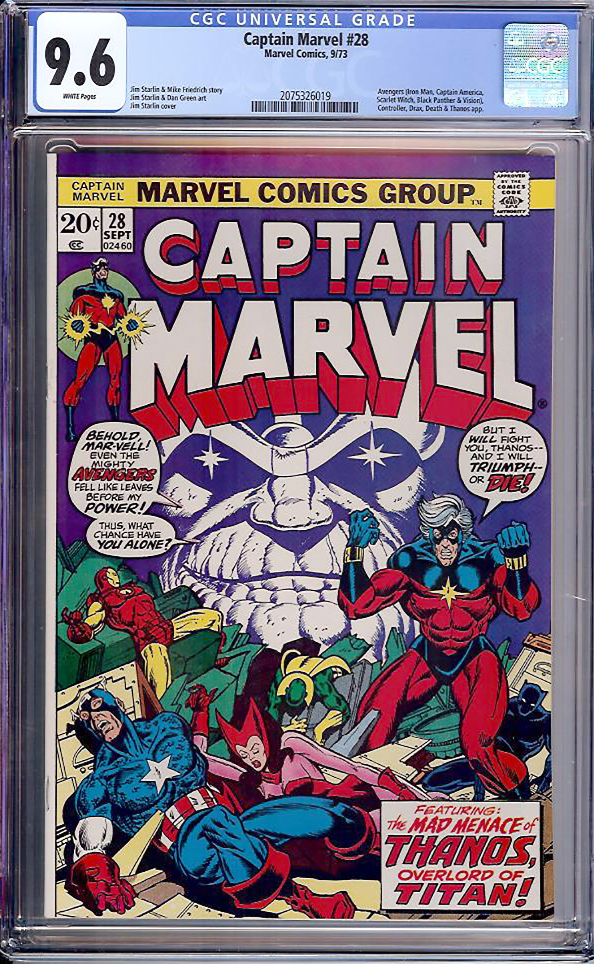 Captain Marvel #28 CGC 9.6 w Davie Collection