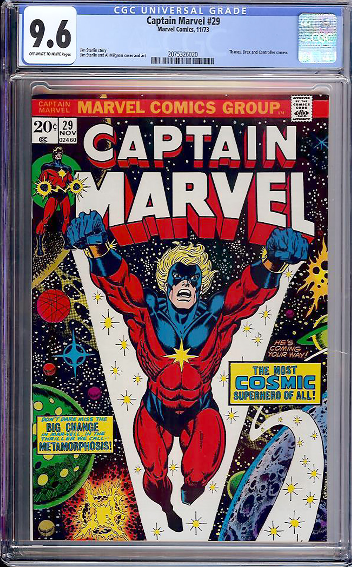 Captain Marvel #29 CGC 9.6 ow/w Davie Collection