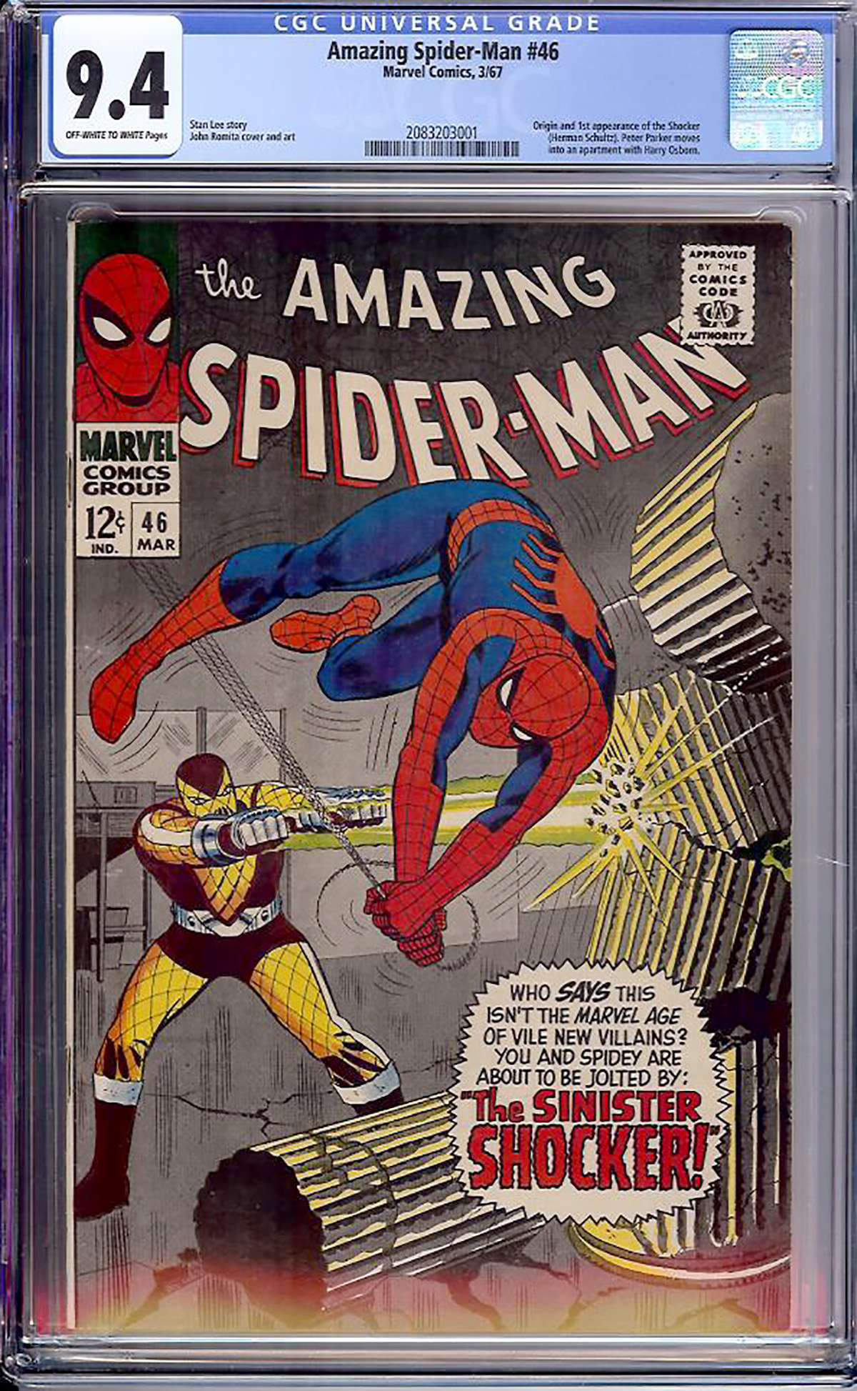 Amazing Spider-Man #46 CGC 9.4 ow/w