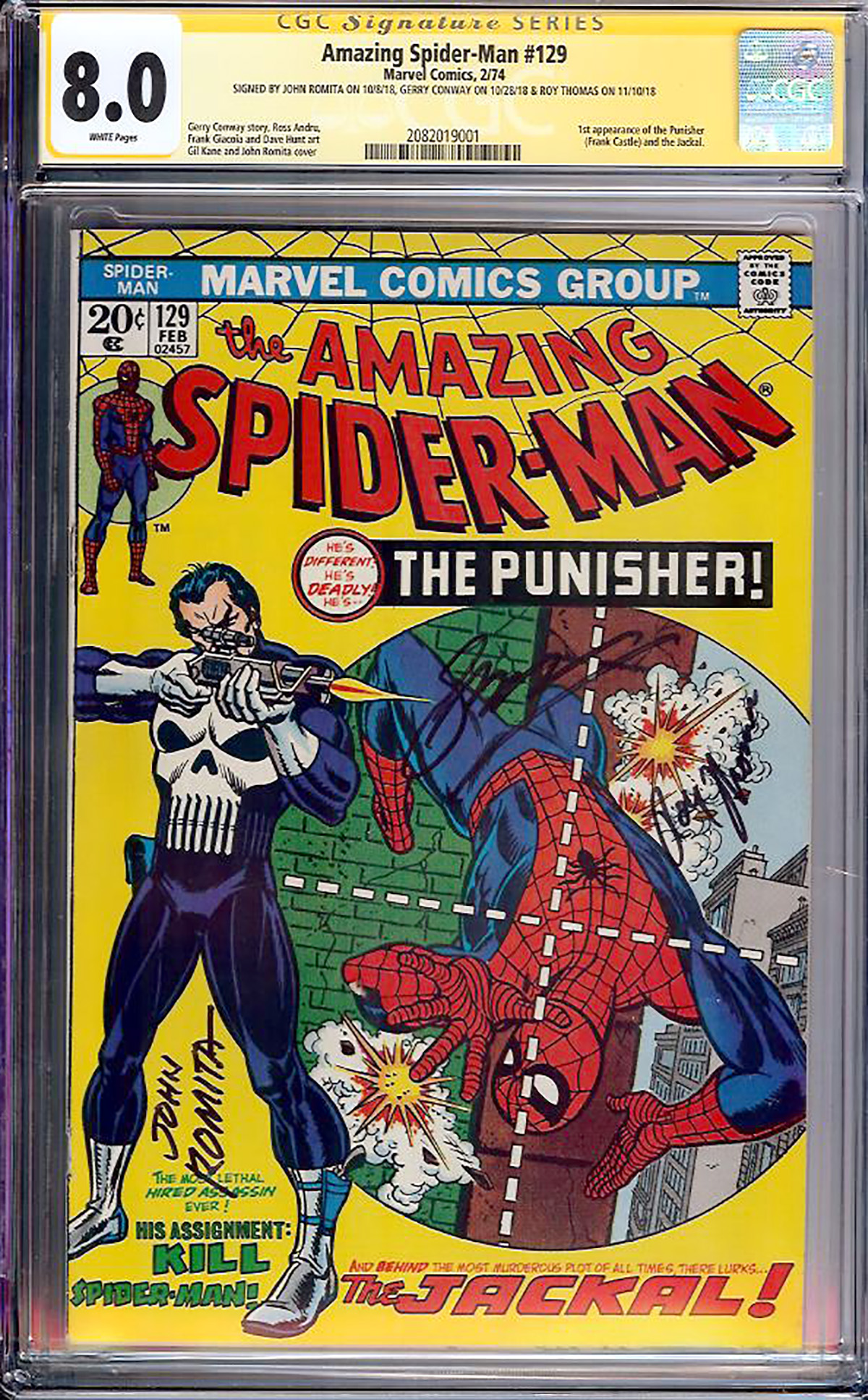 Amazing Spider-Man #129 CGC 8.0 w CGC Signature SERIES