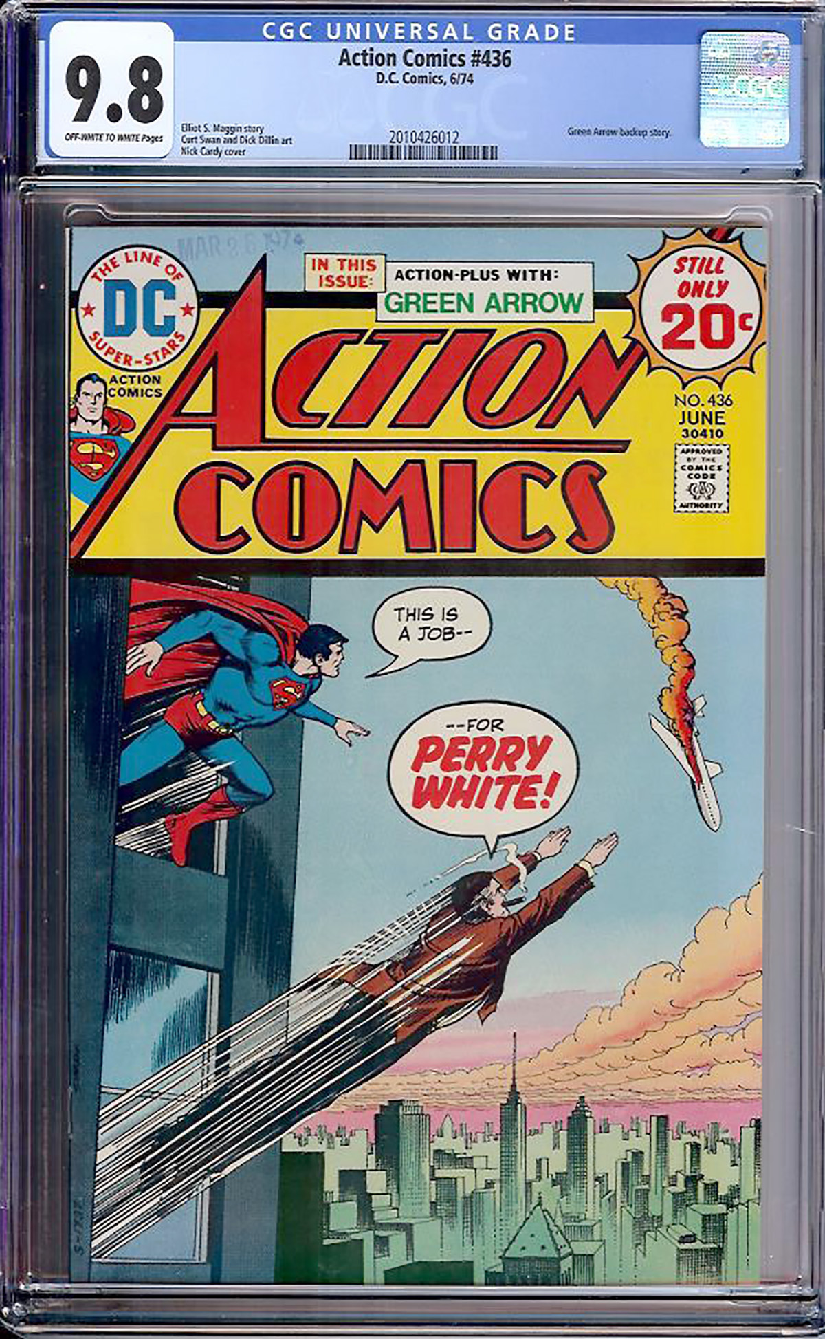 Action Comics #436 CGC 9.8 ow/w