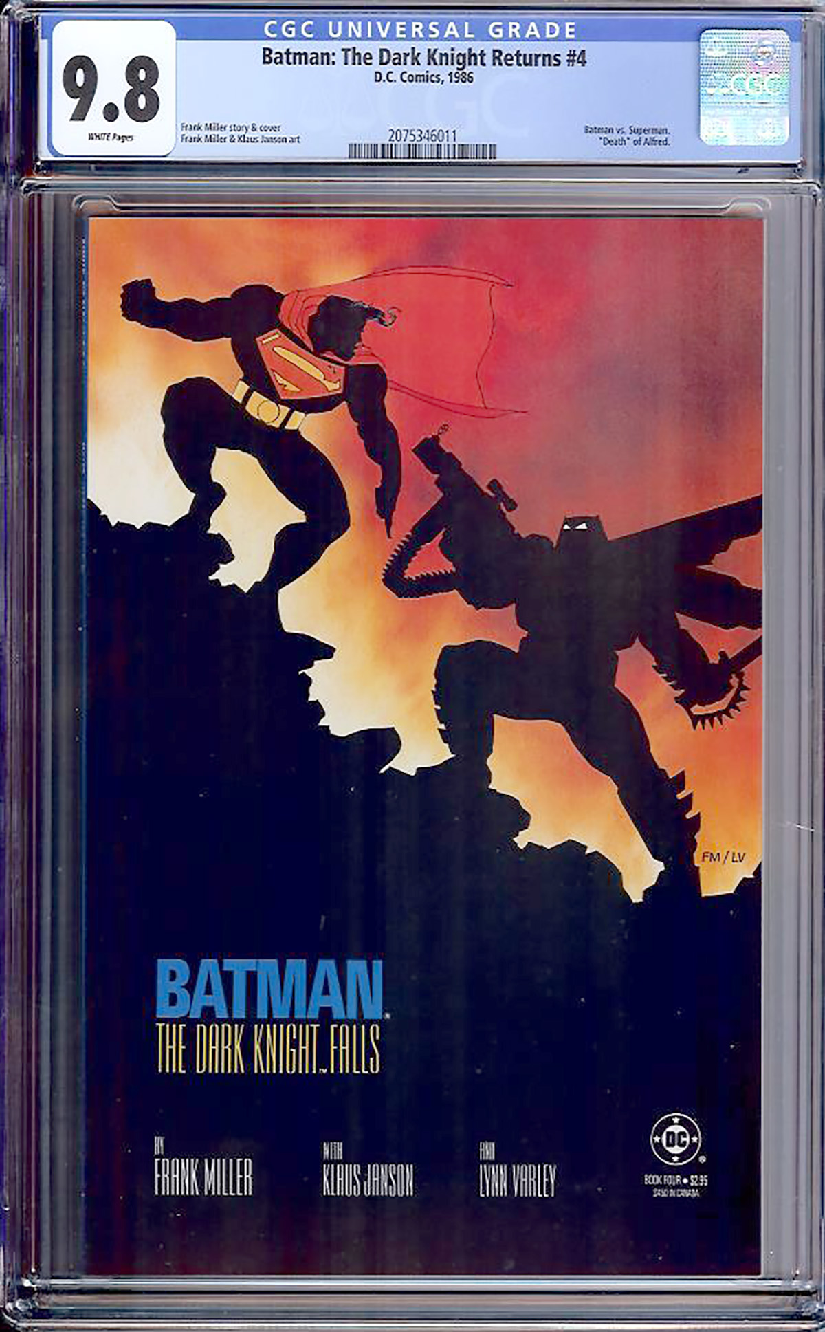 Batman: The Dark Knight Returns #4 CGC 9.8 w Davie Collection