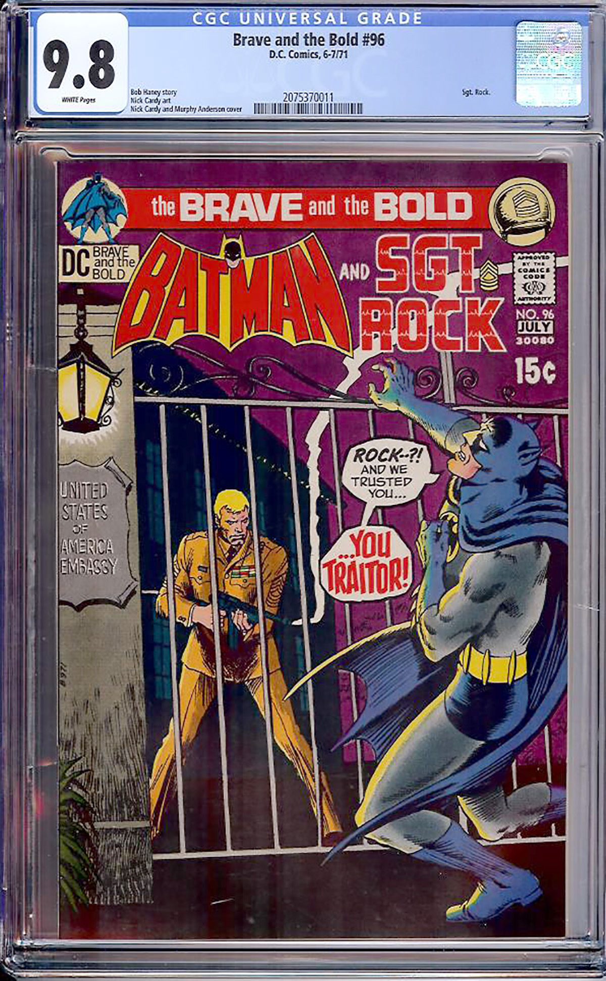 Brave and the Bold #96 CGC 9.8 w Davie Collection