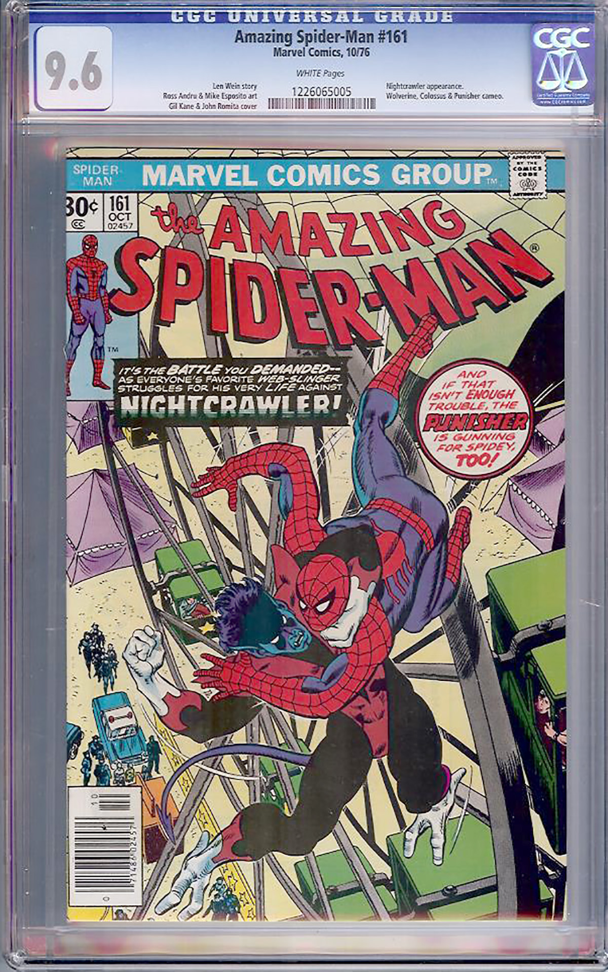 Amazing Spider-Man #161 CGC 9.6 w